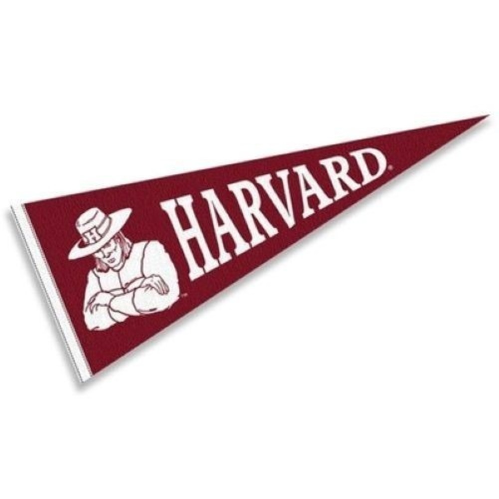 Harvard Crimson 12x30 Felt Pennant Sports Banner Pilgrim Mascot Rico Industries